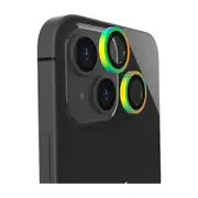 EFM 9H Tempered Glass Camera Lens Armour Protector For iPhone 14 Plus Rainbow