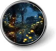 [FZMVSQH] Fireflies Printed Round Button Pin Badges Metal Pinback Buttons 1 Inch Pins for Hat Shirt Clothing Bags Decoration, Circular, Aluminum, Circular, Aluminum