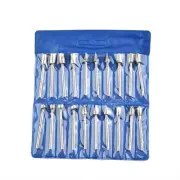 20pc 120 Grit Diamond Round Burr Drill Bit Set For Cutting Grinding Rotary Tool