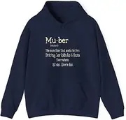 [X.Style] Mu-BER Definition The Mom Uber That Works for ds031 Hoodie Navy XL