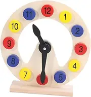 HEALSOPTHY 1 Set Wooden Sorting Clock for Educational Plaything for Colorful Clock Safe and Material Early Learning