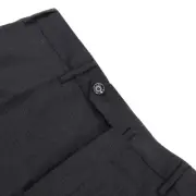 PT01 NWT Flat Front Dress Pants Size 48 32 US Gray & Blue Small Pattern Wool