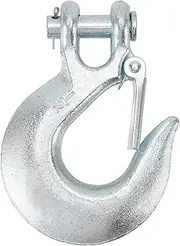 1/2 Inch Safety Chain Hook, Heavy Duty Forged G70 Alloy Steel Clevis Slip Hook with Safety Latch, High Breaking Strength for Winch, Trailer, Truck, Transport Vehicle, Boat