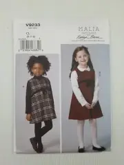 Vogue Sewing Pattern 9233 V9233 Girl Dress 2 styles Blouse Size 6-7-8 NEW