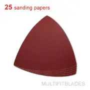 25 Pack: 240 Grit MultiTool Triangular Sanding Sheets - Dremel, Fein, Ridgid +