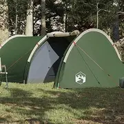 Camping Tent Waterproof Portable Outdoor Shelter - 4-Person Tunnel Tent for Backpacking, Beach, Quick Setup - Green