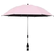 Kids Stroller Parasol, Foldable Wheelchair Umbrella, Portable Pushchair Sunshade with Adjustable Clamp, Stroller Umbrella 22.05x2.76x2.76 Inch for Outdoor Activities