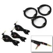3X 4FT 3.5MM AUX EXTENSION AUDIO CABLE CORD BLACK APPLE IPHONE 5 4S IPOD CLASSIC