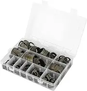 240pcs 68 8 mm Metal Rubber Oil Drain Plug Gasket Set, Metal Bonded Sealing Washer Assortment Kit, Metal Washer Gasket Seal