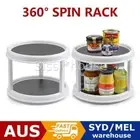 Kitchen Rotating Spice Rack 2 Layer Countertop Organizer Storage Shelf AU