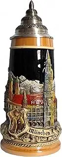German Beer Stein Munich Town Stein 0.5 Liter tankard, Beer Mug