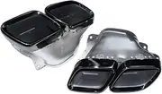 Compatible For Mercedes Benz Compatible For AMG GT63 W167 Black-Plated Four-Outlet Stainless Steel Rectangle Exhaust Tip