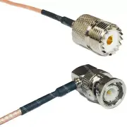 RG316 SO239 UHF Female to BNC MALE ANGLE Coax RF Cable USA-Ship