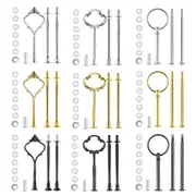 9 Set Cake Stand Hardware Kit Tiered Tray Hardware Fittings for Cake Stand,3 Tier Cake Stand Fittin as shown