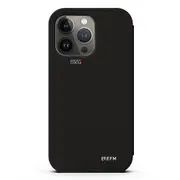 EFM Miami Leather Wallet Case Armour with D3O For iPhone 13 Pro Max Smoke Black