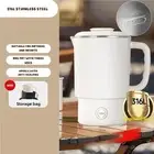 White Portable Foldable Travel Electric Kettle - 316 Stainless Steel Electric Wa