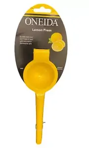 NEW ONEIDA LEMON PRESS Yellow Hand Juicer Lime Squeezer Ergonomic design