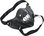 Hannibal Lecter Mask Cosplay The Silence of The Lambs Mask Human Muzzle Half Face Killer Prop Leather