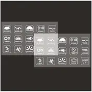 2Pcs Novelty Stickers for Car or Truck Unused Button, Control Dash Button Stickers, Interior Dash Rocker Console Switch Decals, Car Interior Stickers and Decals