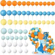 56 PCS Ball Cake Picks Colorful Ball Shaped Cake Topper Pearl Balls Cupcake C...
