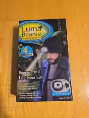 Unisex Beanie Hat with Light, USB Rechargeable LED Headlamp Beanie, Gifts Black