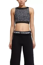 NWT $125 Opening Ceremony Stencil High Neck Bra Crop Top sz XS