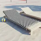 Checker Board Racing Flag Beach Towel/Throw 38x91 in / Soft Tassled Blanket