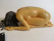 Marka Gallery: Black Art by Ted Suluepe Tattooed Woman In Submissive Position