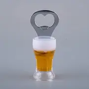 Homemaster Beer Mug Shaped Bottle Opener with Magnet, 8.5 x 3 cm Size, Assorted