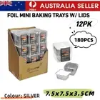 Aluminum Foil Trays Lids BBQ Disposable Roasting Takeaway Oven Baking Container