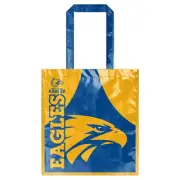 West Coast Eagles AFL Laminated Carry Shopping Grocery Reusable Bag Gift