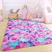 Home Large Size Plush Carpets for Living Room Children Bedroom Rug Decoration Thicken Rugs Play Mat for Girls Room Kids,red,153X244cm