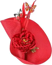 [LIFKOME] Bridal Fascinator Headband with Butterfly Decoration Lightweight Headdress for Weddings Birthdays and Special Occasions Versatile Hair Accessories for Women