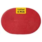 Oval Braided Placemats Set of 6 Table Mats for Dining Tables Woven Washable N...