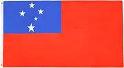 Samoa Flag 3' x 5' - Samoan Flags 90 x 150 cm - Banner 3x5 ft Light Polyester - AZ FLAG