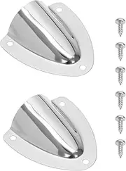 ECSiNG 2Pcs Stainless Steel Boat Wire Vent Cover with Screw Boat Wire Cap Clam Shell Vent Cover for Marine Boat Yacht Boat, Silver