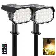 Brightown 2 Pack Solar Landscape Lights Warm White Outdoor Spotlights