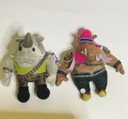 Teenage Mutant Ninja Turtles Mutant Mayhem Plush BEBOP and ROCKSTEADY Set