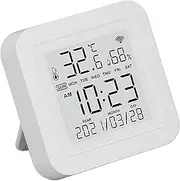 Temperature and Humidity Sensor, Wireless Digital Hygrometer Thermometer with LED Indicator, Remote App Monitoring and Control, for Living Room, Bedroom, Closet, Wine Cooler