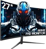 27 Inch Curved Gaming Monitor 180HZ Full HD 1080P with Freesync,1800R Frameless