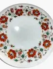 15" Marble side Top table Semi Precious stones Floral Inlay work art Home decor