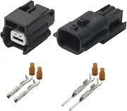 BIZOCA 5/10/20/50 Sets 2 Pin Automobile Wiring Electric Male Female Socket Waterproof Cable Connector 7283-8851-30 DJ7021K-0.6-21(2p Female Male)