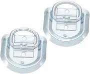 ASAKKURA Trailer Floor Hook Pull Ring 2pcs Heavy Duty Stainless Steel Carabiner Tie Down Anchors Lock Pin for Truck Vehicle