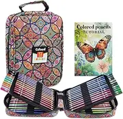 [Ccfoud] Colouring Pencils,72 Metallic Coloured Pencils Set,Zipper Travel Case,Soft Core,Ideal for Drawing Sketching Shading,Art Supplies for Beginners