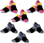 [Boyiee] 6 Pairs Dance Shoe Socks on Smooth Floors Over Sneakers Shoe Cover Dancing Shoe Sliders Ballet Dancers Turning Socks