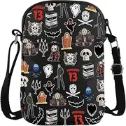 [ZJXHPO] Horror Jason Cross Body Bag Friday Horror Movies Messenger Bag Series Killer Carry On Bag Horror Movie Lover Gift