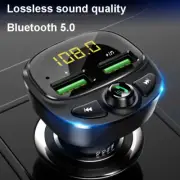 Konrisa Car FM Transmitter Bluetooth 5.0 Dual USB Charger Wireless Handsfree