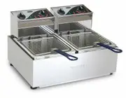 Roband Double Pan Fryer 2 x 5lt - Commercial Benchtop Deep Fryers (RB-F25) - F25-RB