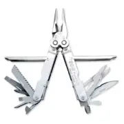 SOG PowerLock Compound Leverage Multitool w/Scissors -Satin w/Nylon Sheath -EDC