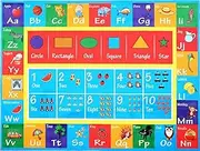 Hudson Comfort Classroom Rug – Rugs for Elementary, Daycare, Nursery, and Playroom – Super Soft Non-Slip Carpet – Kids Fun Floor Mat for Playtime (8x10, Alphabet)